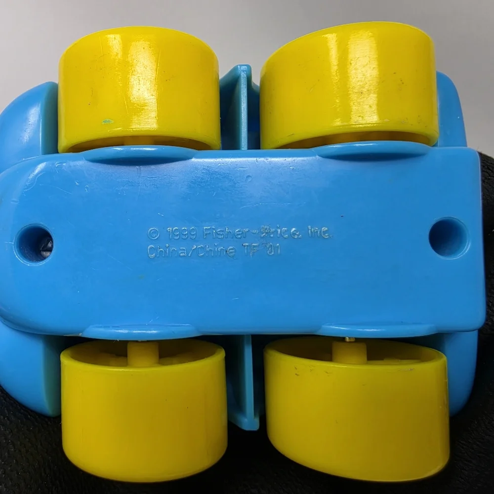Fisher Price McDonald's Blue Truck Eyes Yellow Wheels Vintage Toy Truck